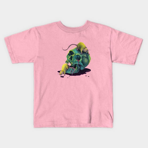 Rats In My Head! Kids T-Shirt by jeriraeart